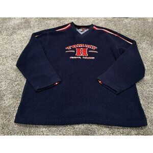 Vintsge Tommy Hilfiger Oversized Pullover Sherpa Blue XL EUC